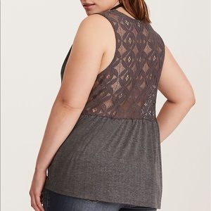 torrid Tops - Torrid GREY EMBROIDERED TANK torrid Tops - Torrid GREY EMBROIDERED TANK